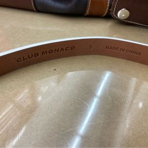 Club Monaco White Belt